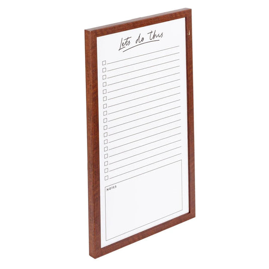 KG Planner Dry Erase Board (To-Do) 12x22in, Magnetic,Espresso, PS (AZ)