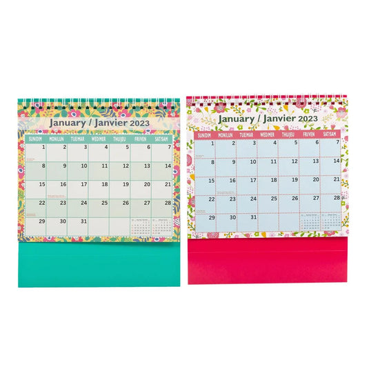 2024 Calendar w/Easel Back Stand, 6x7"(Bilingual)