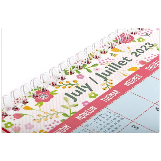 2024 Calendar w/Easel Back Stand, 6x7"(Bilingual)