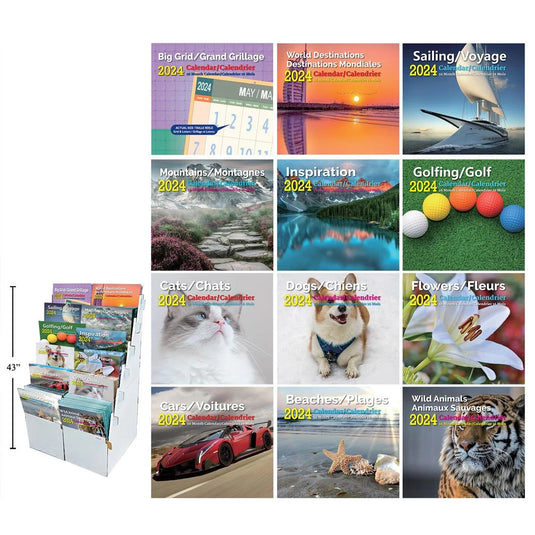 2025 16 Month Calendar, 12"x11" (Bilingual)