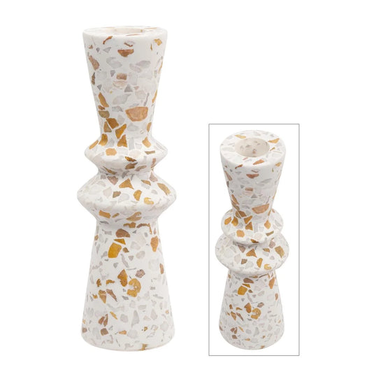 Terrazzo Candle Holder 6.7"H