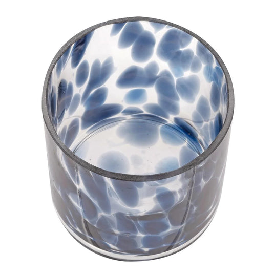 Bubble Glass Candle Holder, 4"D x 4"H
