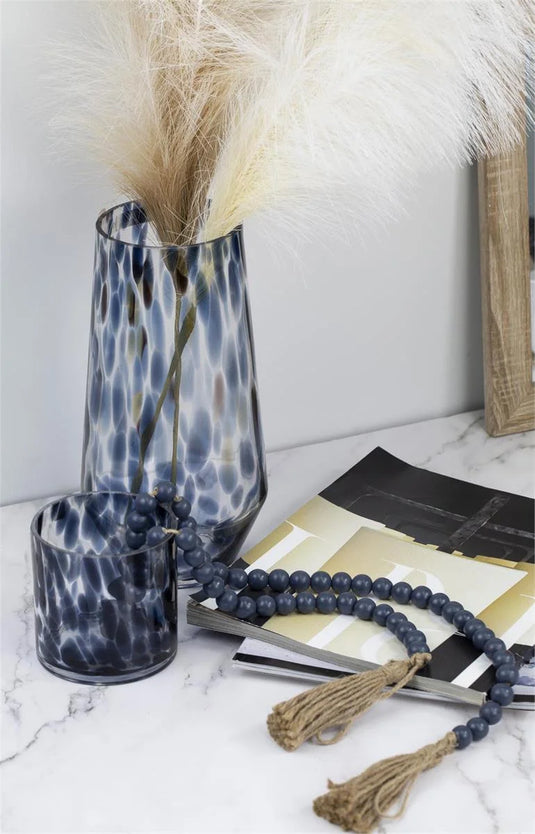 Bubble Glass Candle Holder, 4"D x 4"H