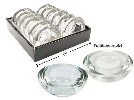 3"D Glass Tealight Candle Holder