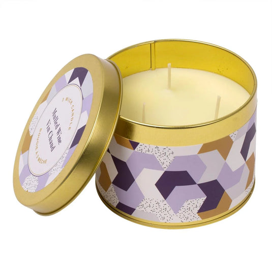 KG 3-Wick Tin Mulled Wine 14Oz Paraffin/Soy Blend Candle (Az)