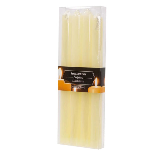 KG Enlighten 4Pk 10" Diner Candle, Ivory, Unscented (Az)