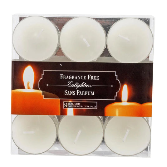 KG Enlighten 9Pk Clearcup T-Light Unscented, White (Az)