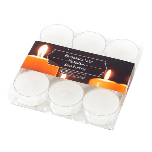 KG Enlighten 9Pk Clearcup T-Light Unscented, White (Az)