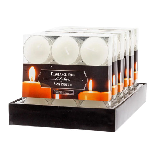 KG Enlighten 9Pk Clearcup T-Light Unscented, White (Az)