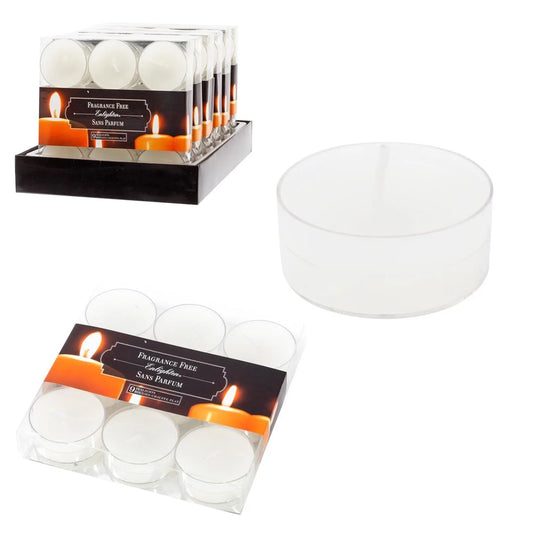 KG Enlighten 9Pk Clearcup T-Light Unscented, White (Az)