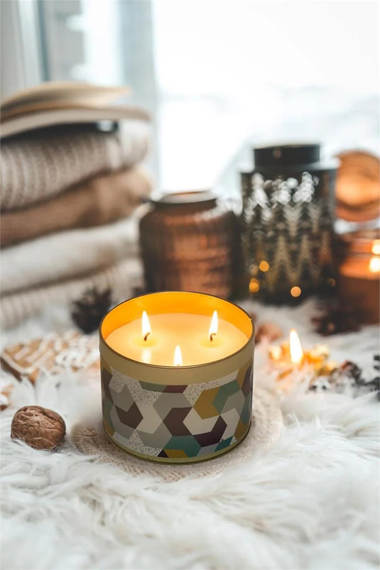 KG 3-Wick Tin Rosemary & Fir 14Oz Paraffin/Soy Blend Candle (Az)