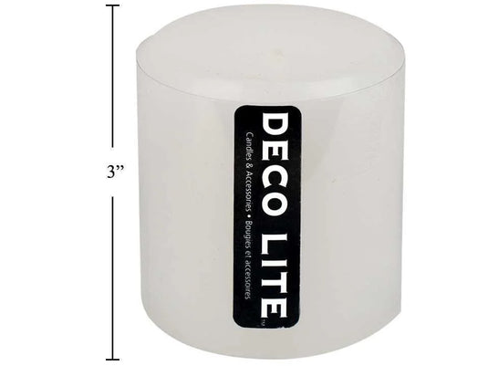 3x3" Pillar Candle, White