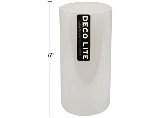 3x6" Pillar Candle, White