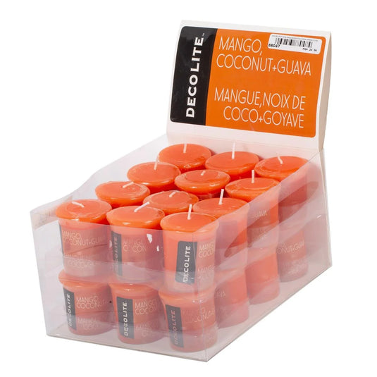 Deco Lite Votive Candle, Mango,Coconut+Guava, col lab