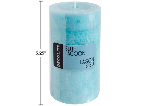 Deco Lite Lg. Pillar, Blue Lagoon, 2.75x5.25", shrinked w/ col lab