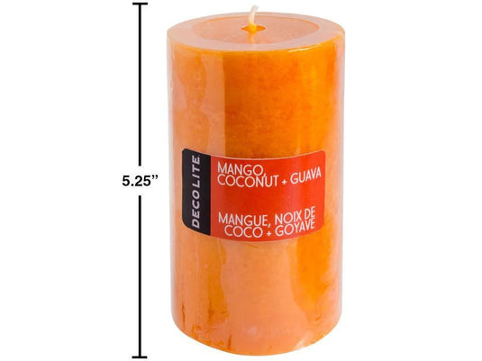 Deco Lite Lg. Pillar, Mango,Coconut +Guava, 2.75x5.25",shrinked col lab