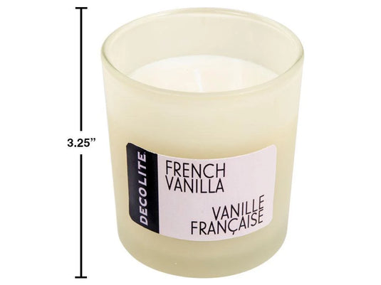 Deco Lite Jar Candle, 4.5oz, French Vanilla, color label