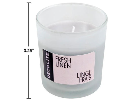 Deco Lite Jar Candle, 4.5oz, Fresh Linen, color label