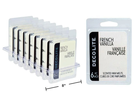 DecoLite 6pc Scented Wax Melts, French Vanilla, tray