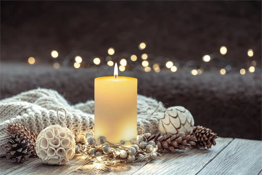 KG Enlighten 4" Scented Pillar Vanilla Flower (Az)