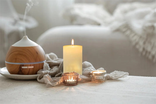 KG Enlighten 4" Scented Pillar Vanilla Flower (Az)