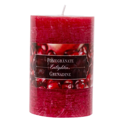 KG Enlighten 4" Scented Pillar Pomegranate (Az)