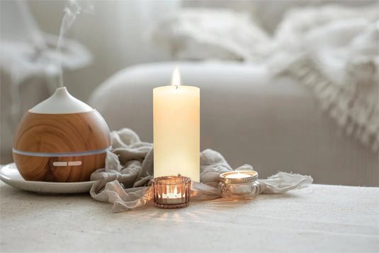 KG Enlighten 6" Scented Pillar Vanilla Flower, 72Hrs (Az)