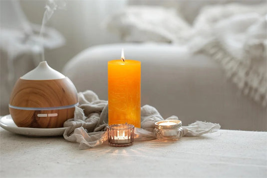 KG Enlighten 6" Scented Pillar Jasmine Sandalwood, 72Hrs (Az)