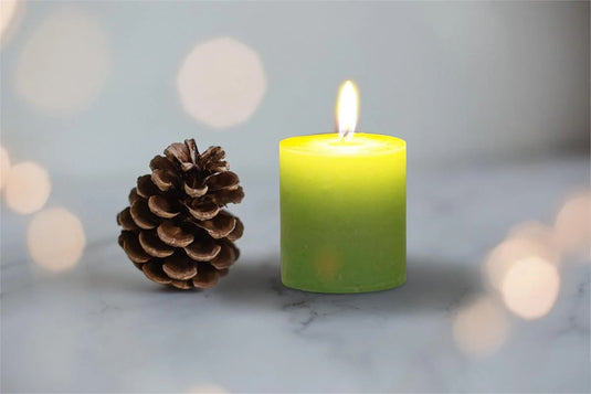 KG Enlighten 3Pk 2" Min Pillars Scented, Thai Lemongrass (Az)