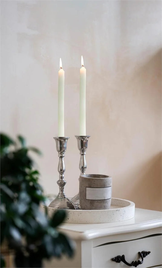 KG Enlighten 4Pk 10" Diner Candle, White, Unscented (Az)