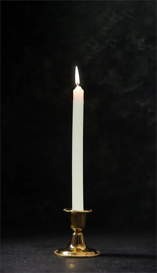 KG Enlighten 4Pk 10" Diner Candle, White, Unscented (Az)