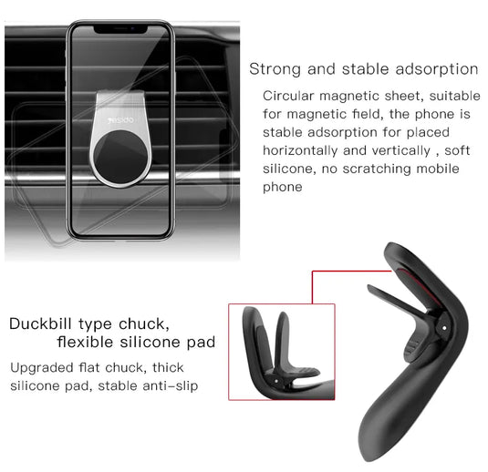 Magnet Mobile Phone Mount Stand Holder For Car Air Vent