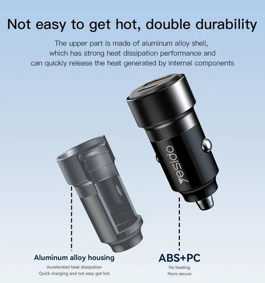 High Quality Car Charger 60W PD3.0 TPYE-C USB Dual-Port