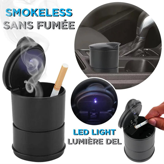 ELINK | PORTABLE CAR ASHTRAY AND CIGARETTE HOLDER WITH LED LIGHT