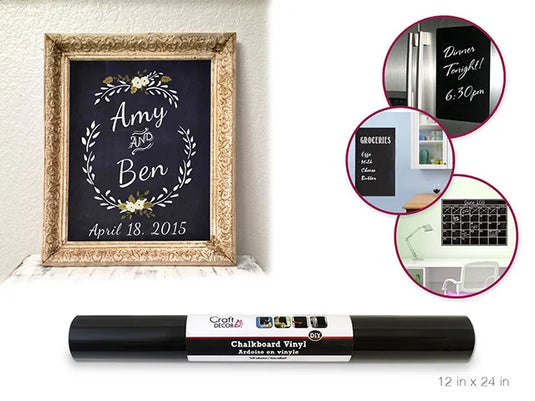 Craft Decor: 12"x24" Chalkboard DIY Vinyl Self-Stick Wall Decor