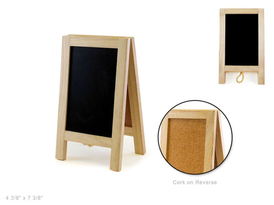 Wood Craft: 4 3/8"x7 3/8" Natural DIY Chalkboard/Cork Easel