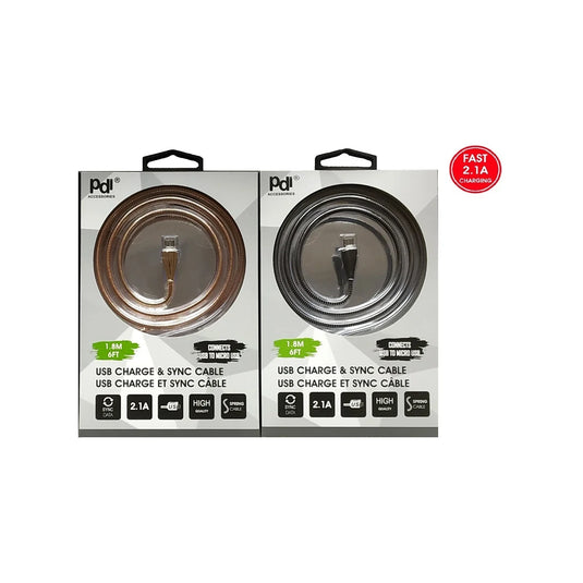 6Ft Micro USB Charge & Sync Alloy Cable