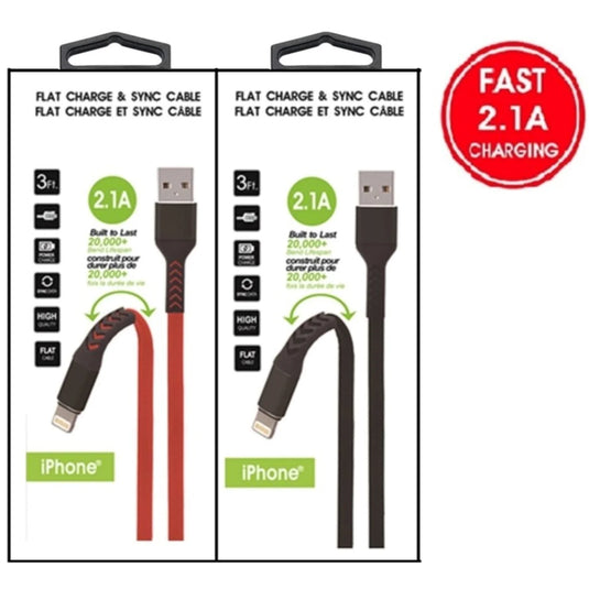 3Ft - Bendable Cables For iPhones 14/13/12 & Others
