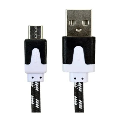 6.6 FT. MICRO USB BRAIDED CABLE; BLACK