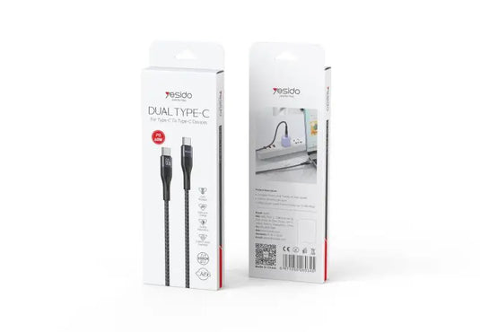 1.2Meter 60W Braided Type-C To Type-C Fast Charge Data Cable