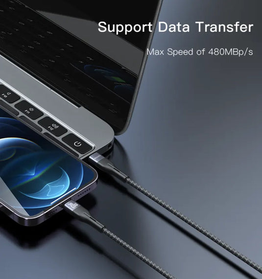 1.2Meter 20W Braided Cable Type-C To IP Fast Charge Data Cable