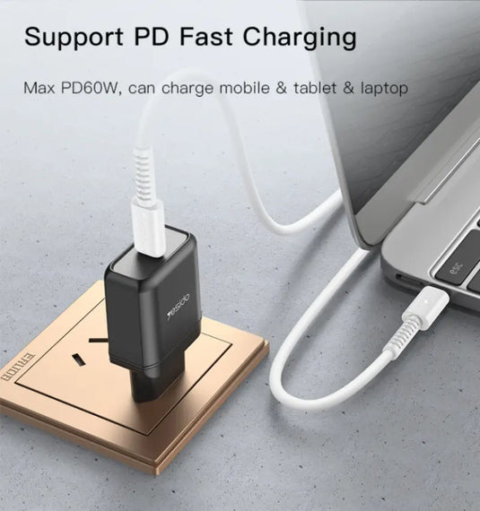 1Meter 60W PVC Cable Type-C To Type-C Fast Charge Data Cable