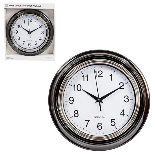 KG Aster 10" Wall Clock - Black 1.5in DEEP (AZ)