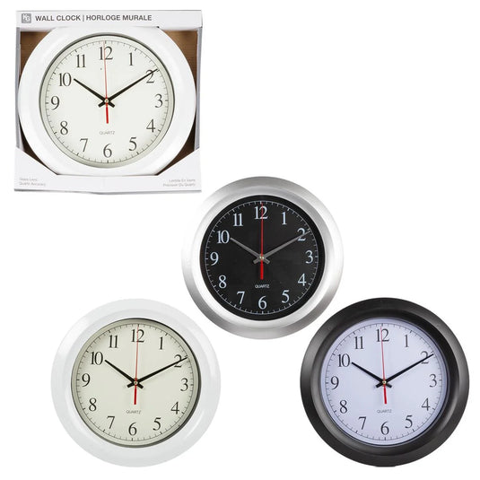 KG Olson 11" Wall Clock, 3 Col Sweep 2Nd Hand (Az)