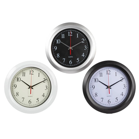 KG Olson 11" Wall Clock, 3 Col Sweep 2Nd Hand (Az)