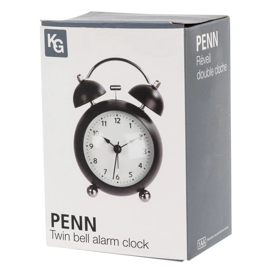 KG Penn Ball Alarm Clock W/Bell- Black (Az)