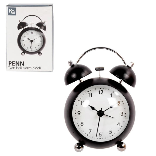 KG Penn Ball Alarm Clock W/Bell- Black (Az)