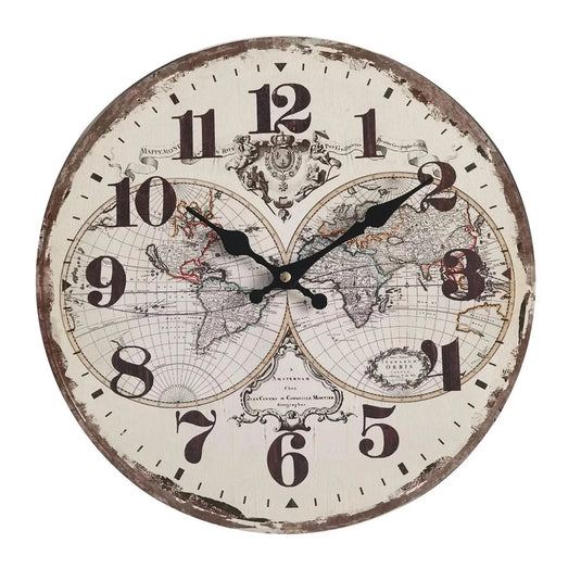 KG Wesley 13"Vintage Wall Clock, Mdf Shrink Wrap (Az)