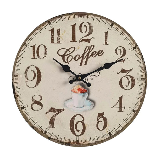 KG Wesley 13"Vintage Wall Clock, Mdf Shrink Wrap (Az)