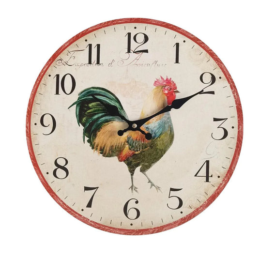 KG Wesley 13"Vintage Wall Clock, Mdf Shrink Wrap (Az)